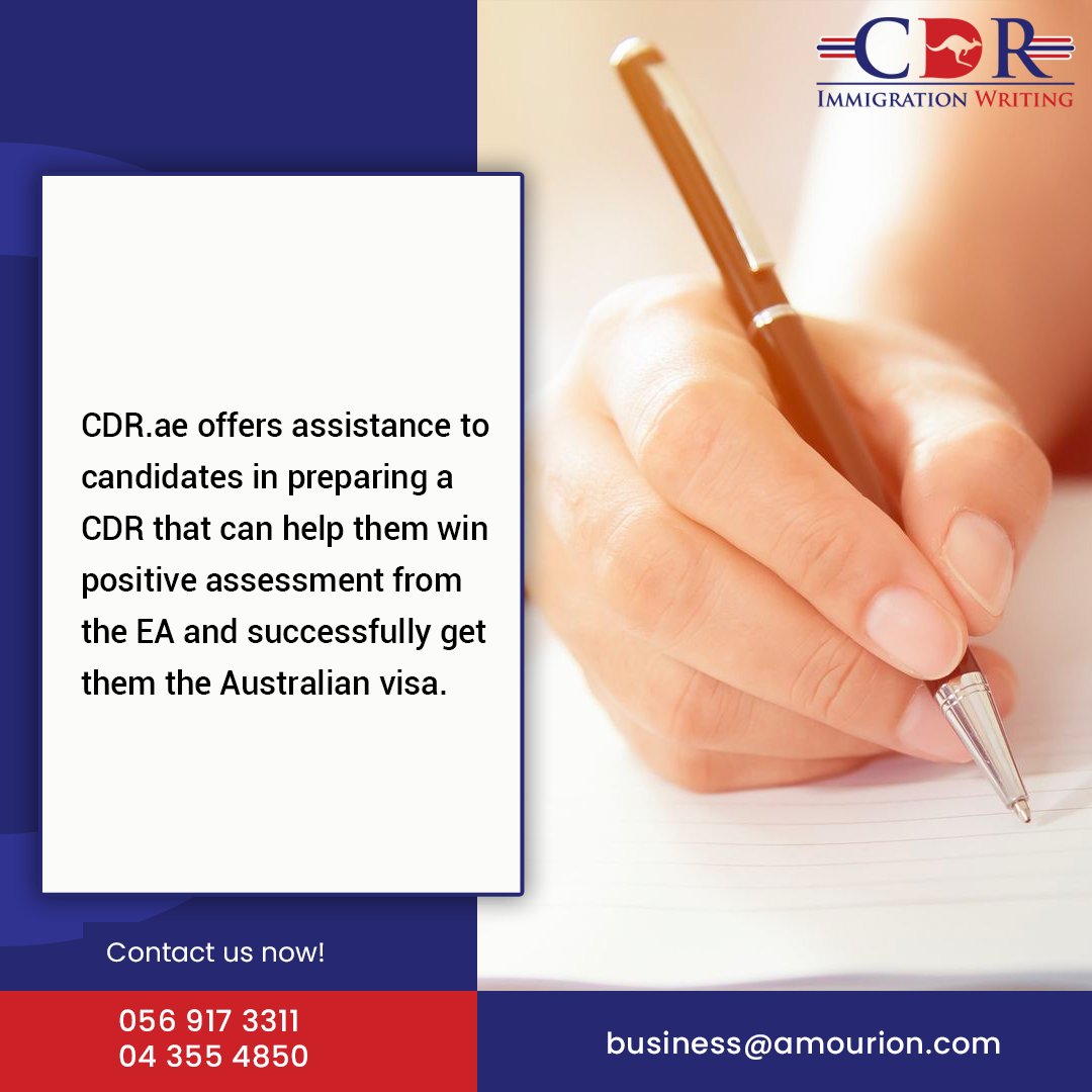 cdr_ae's tweet image. We prepare CDR reports for skills assessment with Engineers Australia. We promise plagiarism free content and abide by the given deadline.
#cdrwriting #cdrwritingservices #engineersaustralia #cpdreport #engineers #mydubai #amouriongroup