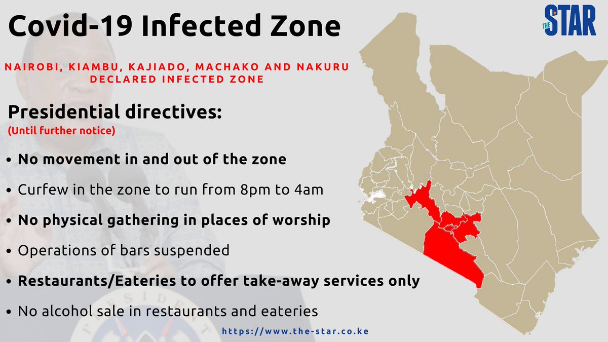 Government spokesman Cyrus Oguna now says that those wishing to travel into or out of the Covid-19 infected zone have until 8pm Sunday to travel.