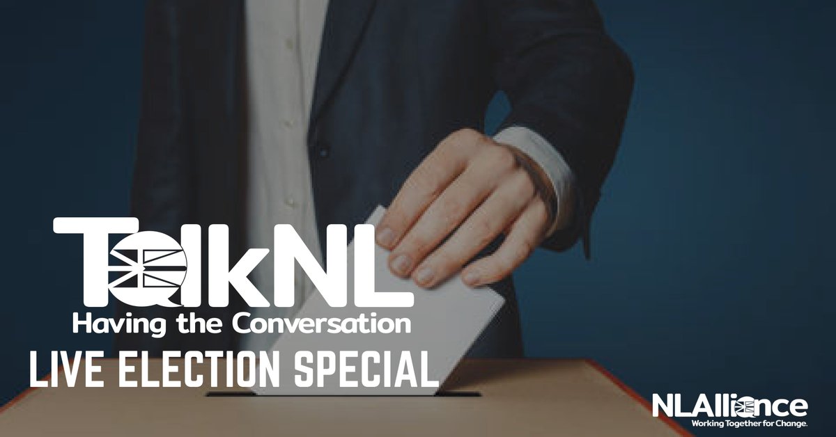 alliance_nl's tweet photo. TalkNL will be LIVE today, discussing the election results and more. Join @gepelley and @rudynorman for reaction, your questions &amp; comments starting @ 11:30am. See below:

Facebook: https://t.co/utdy6iVEBj
YouTube: https://t.co/45J8BAxtPs
Twitter: @alliance_nl

#nlpoli #nlelxn https://t.co/NjeHTbgQm8