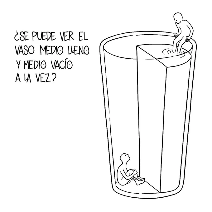 ¿Se puede ver el vaso medio lleno y medio vacío a la vez? 