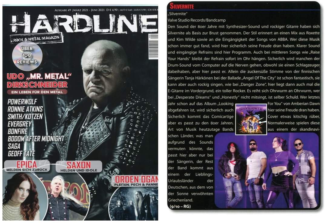 The Germans are on it again! 😄 'Silvernite' scores 9/10 at Hardline magazine! 🇩🇪

#silvernite #newalbum #newalbumreview #review #hardlinemagazine #musikkritik #deutsch #musicmagazine #germanrockmagazine