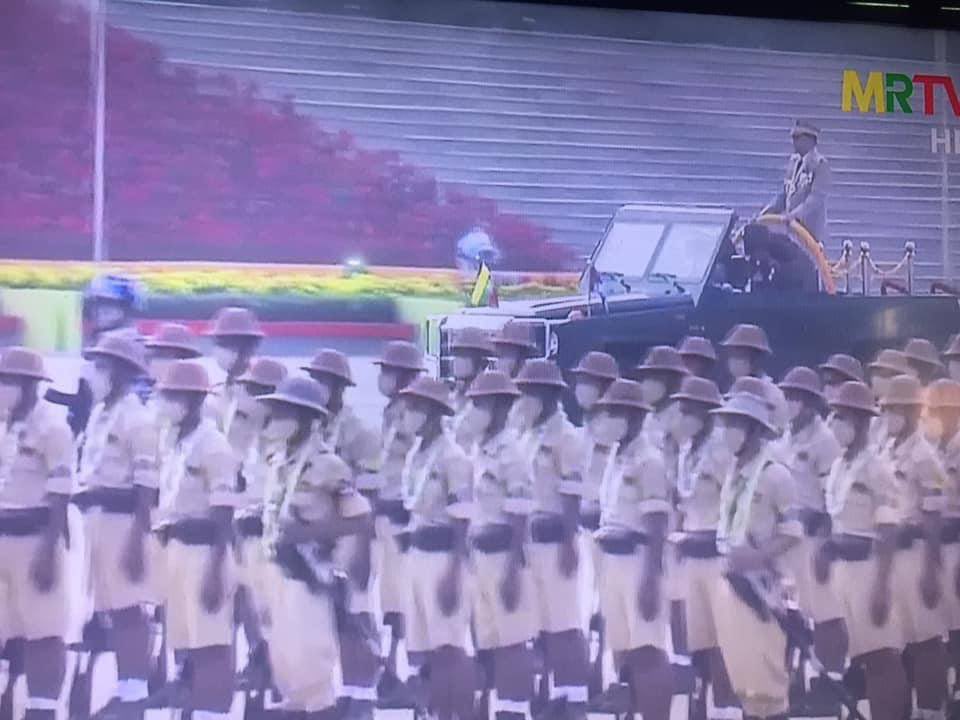 theBlondybird's tweet photo. While everyone is running, hiding from Junta's murderers on the smoke-covered one-sided slaughter ground, this motherfucker is celebrating Myanmar Armforce day of March 27. 

#RejectTheMilitary 
#AntiFascistRevolution2021
#WhatsHappeningInMyanmar https://t.co/TOyrYOyJEG