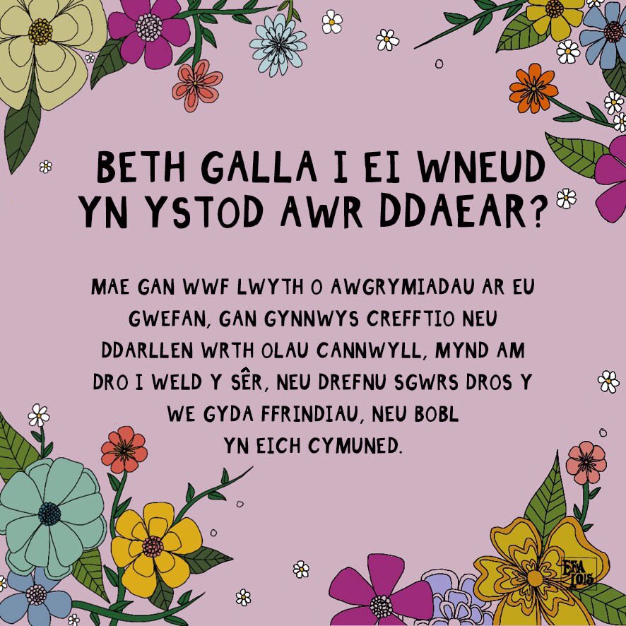 🌻 Heno am 8.30yh ⬇️ 🌻

#awrddaear #earthdaywales