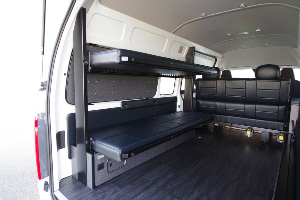 オグショー Auf Twitter 0系ハイエーススーパーロングハイルーフ車に2段ベッドを取付 T Co Dsmfoxmmj3 Hiace 2段ベッド 車中泊 ベッドキット トランポ トランスポーター
