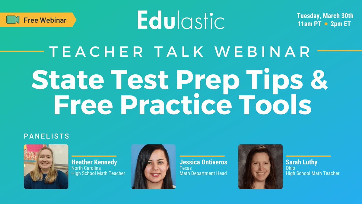 Edulastic's tweet photo. We understand how difficult this year has been, and we want to help. Join us for a Teacher Talk Webinar on state test prep tips and tools. 

Learn more and register: https://t.co/H1gOW2QOIn
#testprep #testingprep #k12chat https://t.co/a2g36Jb32A