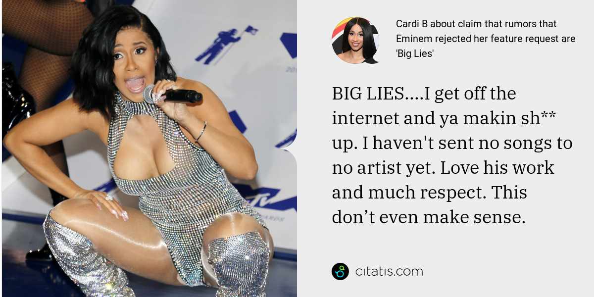citatiscom's tweet image. Continue reading at citatis.com!
citatis.com/news/6173/

#citatis #citatisnews #newsquote #news #CardiB #Eminem #Rejection #Rumors #music #life #world #worldnews #LatestNews