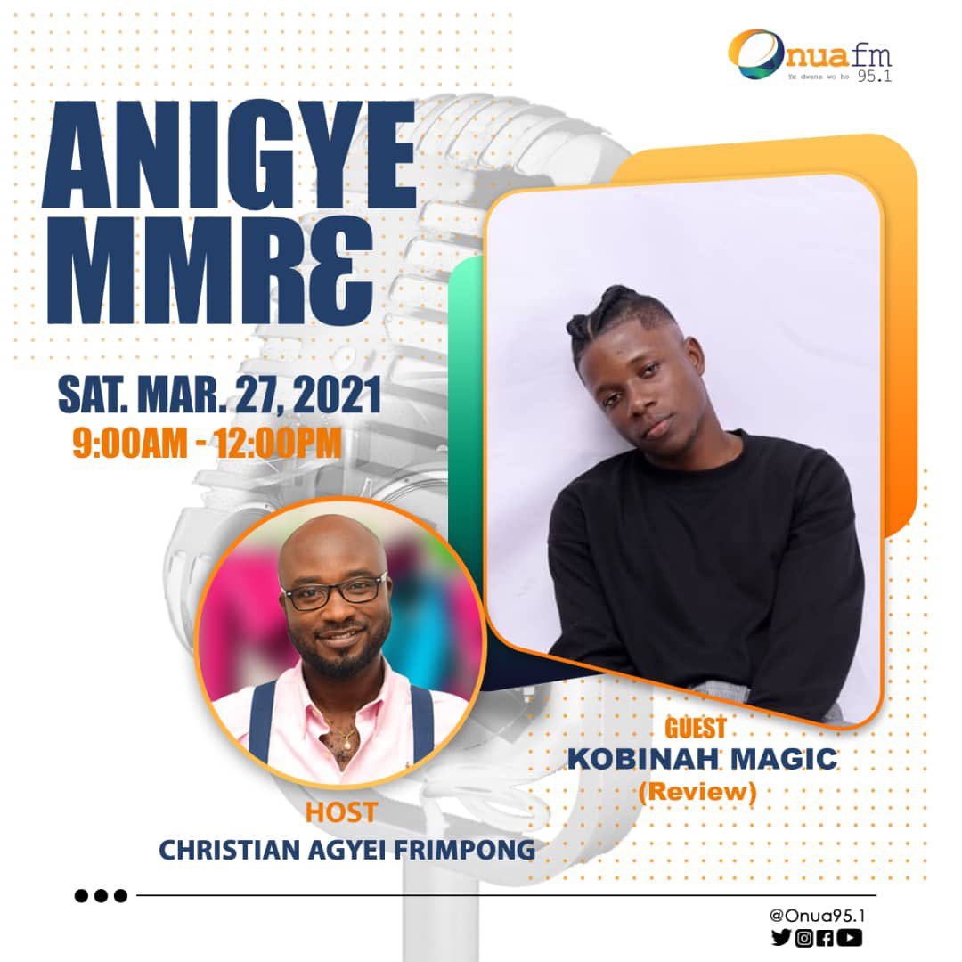 onua951fm's tweet photo. We’ve got a great lineup of guests for you on your number one entertainment show #AnigyeMmere with @Chris_OnuaFM. 

We’re live on air.📻 Tune in. https://t.co/EQDlhimqQn