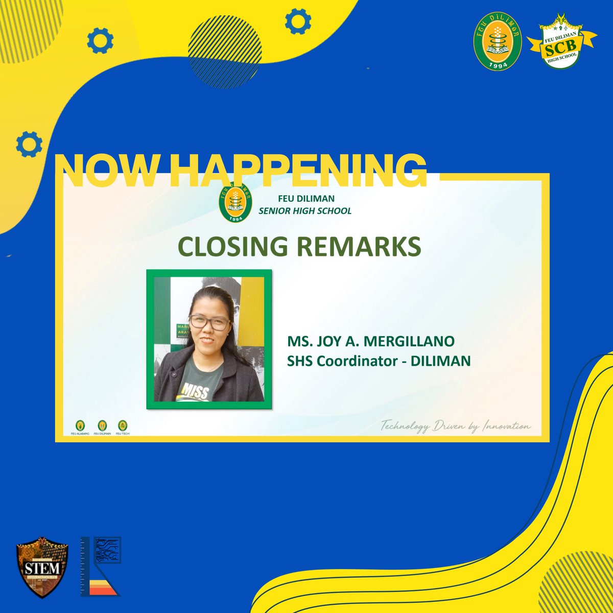 SCB_FEUD's tweet photo. #NOWHAPPENING

Mrs. Zenaida B. Malong, JHS Student Formator, and Ms. Joy A. Mergillano, SHS Coordinator, extend their deepest gratitude in their closing remarks for this year’s Breakthrough: Empowering Future Catalyst through Leadership Inspired by Innovation, Driven by Passion. https://t.co/vTibVNp45y