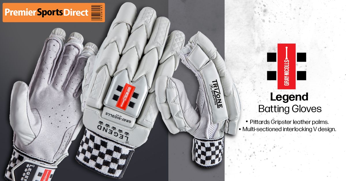 PSportsDirect's tweet photo. Gray Nicolls Legend Batting Gloves
- Pittards Gripster leather palms
- Multi-sectioned interlocking V design
- Tri-zone Pro Shield impact bar
- Quad-layer protection
#GrayNicolls #Legend #Batting #Gloves
https://t.co/zin94HHPiY https://t.co/ldvKvxeDvH