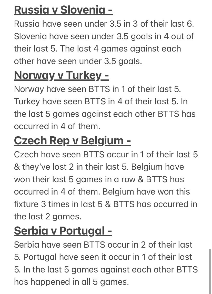 betwithbran's tweet photo. 14/1 WC QUALIFIERS 4 FOLD🇪🇺🏆

Kicks off at 2pm with Russia⌚️

Research attached📚 

Best odds on #Bet365 👀 

Please only stake what you can afford to lose ❌

#footballtwitter #betting #bettingtips #footballtips #footytips #bettingtipster #tipster #betwithbran #EuroAcca https://t.co/TiRNWzaqHv