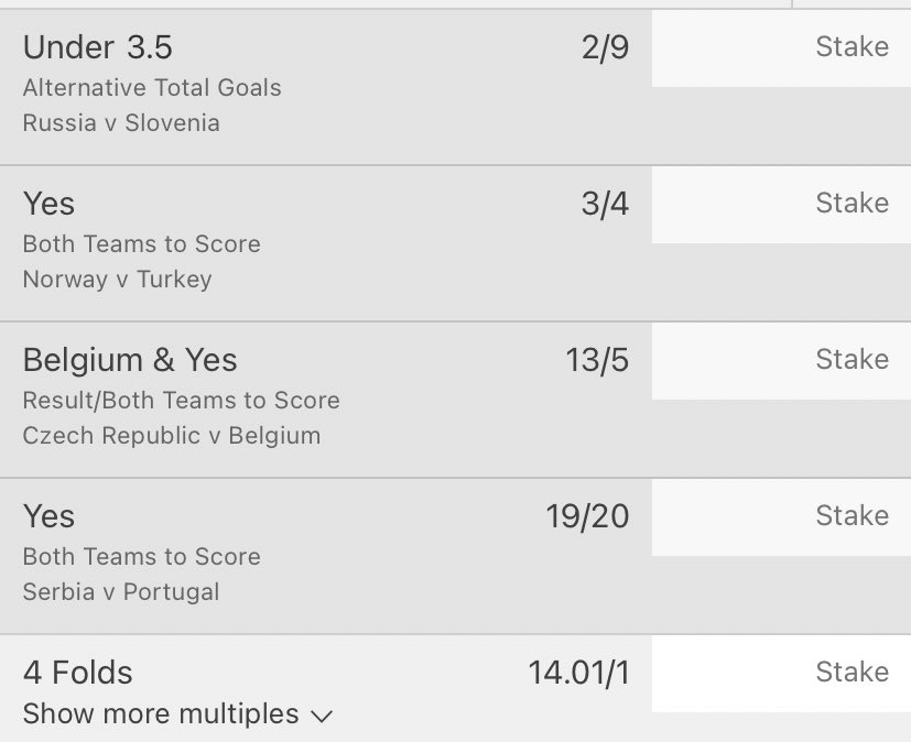 betwithbran's tweet photo. 14/1 WC QUALIFIERS 4 FOLD🇪🇺🏆

Kicks off at 2pm with Russia⌚️

Research attached📚 

Best odds on #Bet365 👀 

Please only stake what you can afford to lose ❌

#footballtwitter #betting #bettingtips #footballtips #footytips #bettingtipster #tipster #betwithbran #EuroAcca https://t.co/TiRNWzaqHv