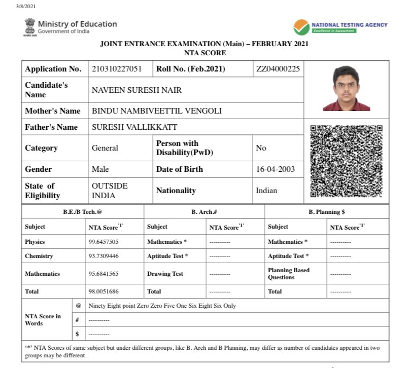 ssb_ois's tweet photo. There’s no shortcut to success. Hard work, determination, and perseverance will help you in attaining great heights. Kudos to Naveen Suresh Nair and Sanjai Kumar Mani for their stupendous achievement in the IIT JEE exams. @LalithaSuresh2 @menon_reshmi @gemsoois @GeorgeJ91877250 https://t.co/iDCC4Fupsx