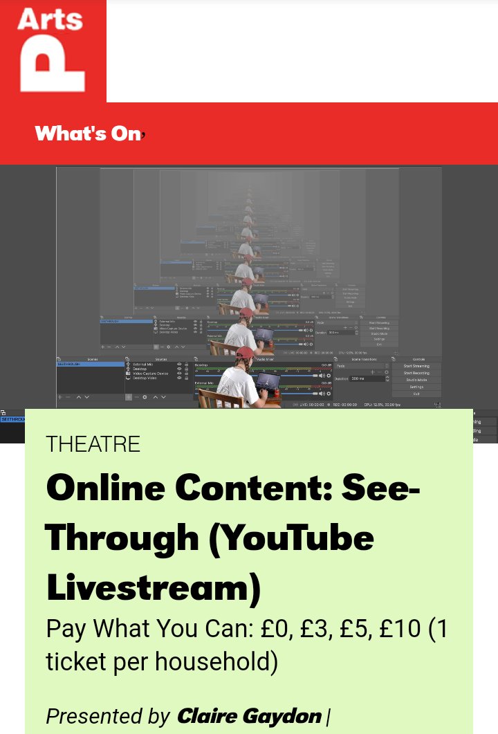 Good morning. New online content on sale for April!

poundarts.org.uk