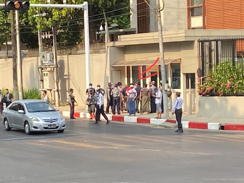 Sandar03803545's tweet photo. American Center on University Avenue Road, Yangon was fired 4times at 2:26PM today. Luckily, the security guards were not injured. It remains to be seen how the US government would response as a diplomatic territory.
#AntiFascistRevolution2021
#Mar27Coup
#WhatsHappeningInMyanmar https://t.co/vek0Yu6kQC