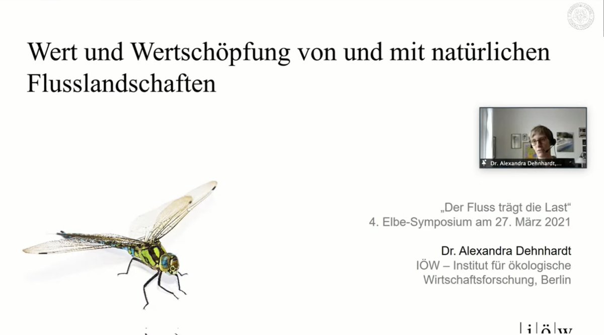 Wirtschaft und Umwelt können in natürlichen Flusslandschaften in Einklang gebracht werden, wenn die Politik den Schutz der Natur stärker berücksichtigt! - IÖW-Umweltökonomin Alexandra Dehnhardt beim 4. #Elbe-Symposium der <a href="/kircheanhalt/">KircheAnhalt</a> 

#Naturschutz #Biodiversität #Klimakrise