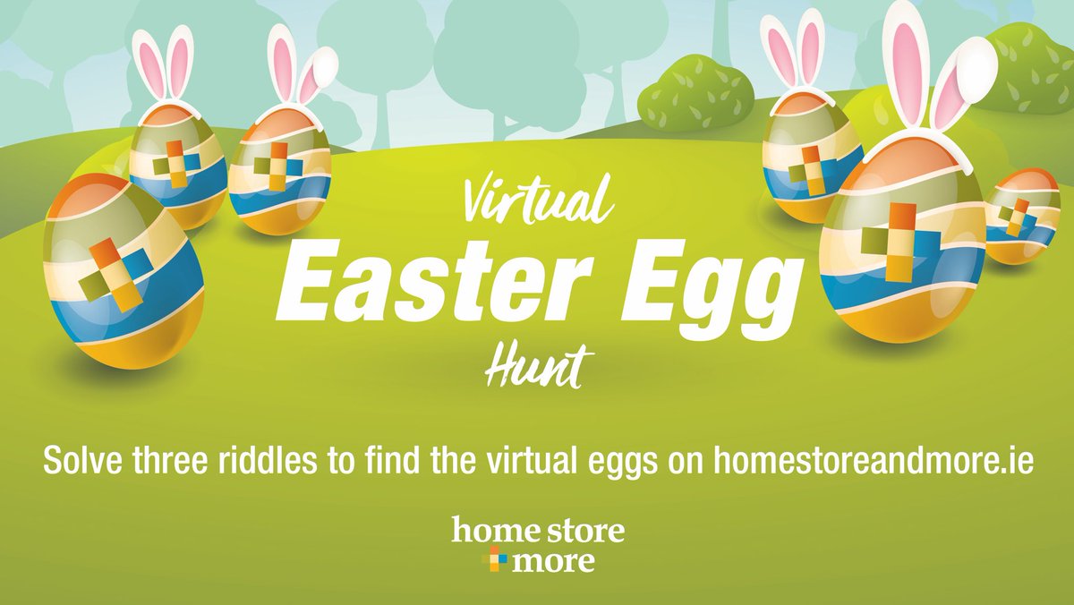 homestoreNmore's tweet photo. *WIN A €200 VOUCHER* The Home Store + More Easter Bunny is here - he has hidden three eggs on our website: https://t.co/ccfIh0XCdc. Each egg has a number in the centre, add up the value of all three eggs and send us a dm with your answer. https://t.co/DP4Hqm1pZR