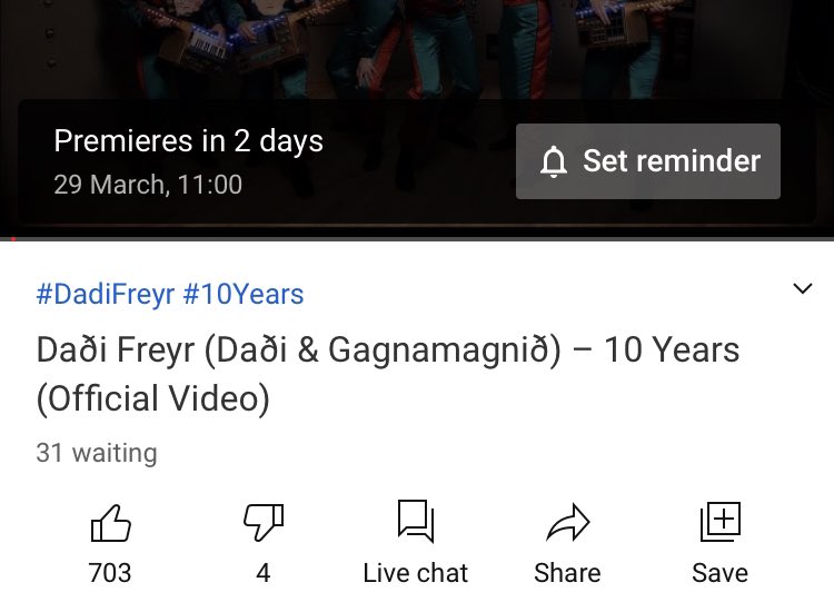 wow 703 likes already and it premieres in 2 days!
let’s get it to 1.000.000 before monday!
LET’S GOOOOO!!!