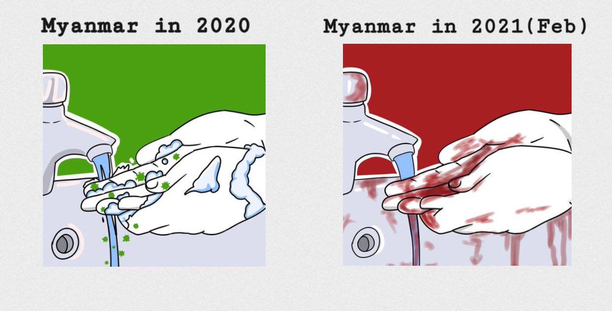 YungVictor7's tweet photo. Myanmar In 2020 VS 2021
ANTIFASCIST REVOLUTION
#AntiFascistRevolution2021
#Mar27Coup
#WhatsHappeningInMyanmar https://t.co/j2kMQ0w3M7