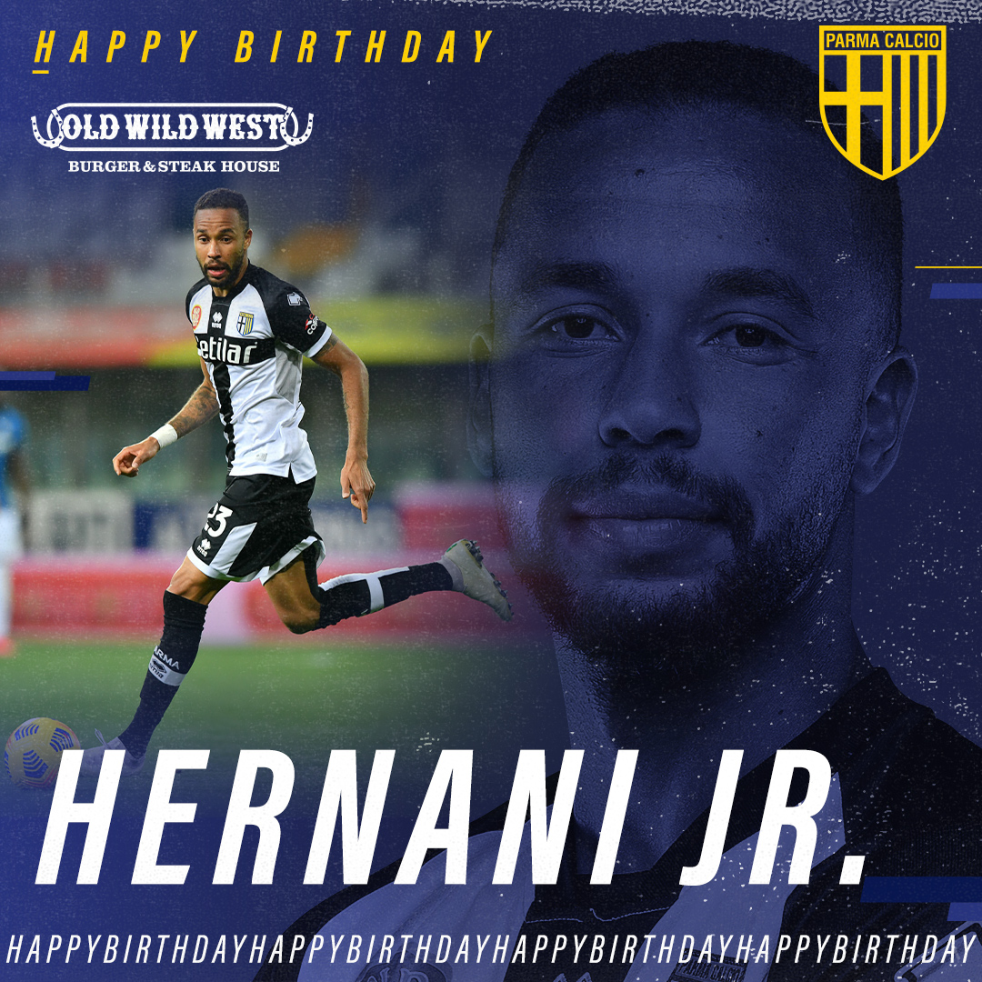 #CompleanniCrociati 
Tanti auguri a <a href="/hernaniAZE/">HERNANI Jr.</a>, che oggi compie 2️⃣7️⃣ anni! 🎂💛💙
#ForzaParma