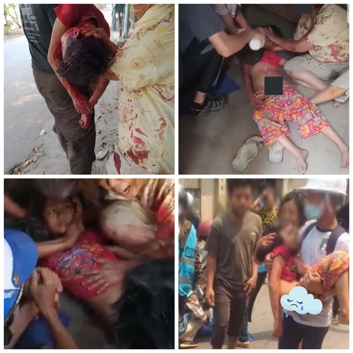 lumijuneus's tweet photo. Children are not protesting.
Children are not taking to the streets.
Children are just playing at home.

But many children are being brutally killed by the junta in #Myanmar.

Our children are innocent and unarmed like other fallen heroes.

#WhatsHappeningInMyanmar 
#SaveChildren https://t.co/bIiTgjWiHR
