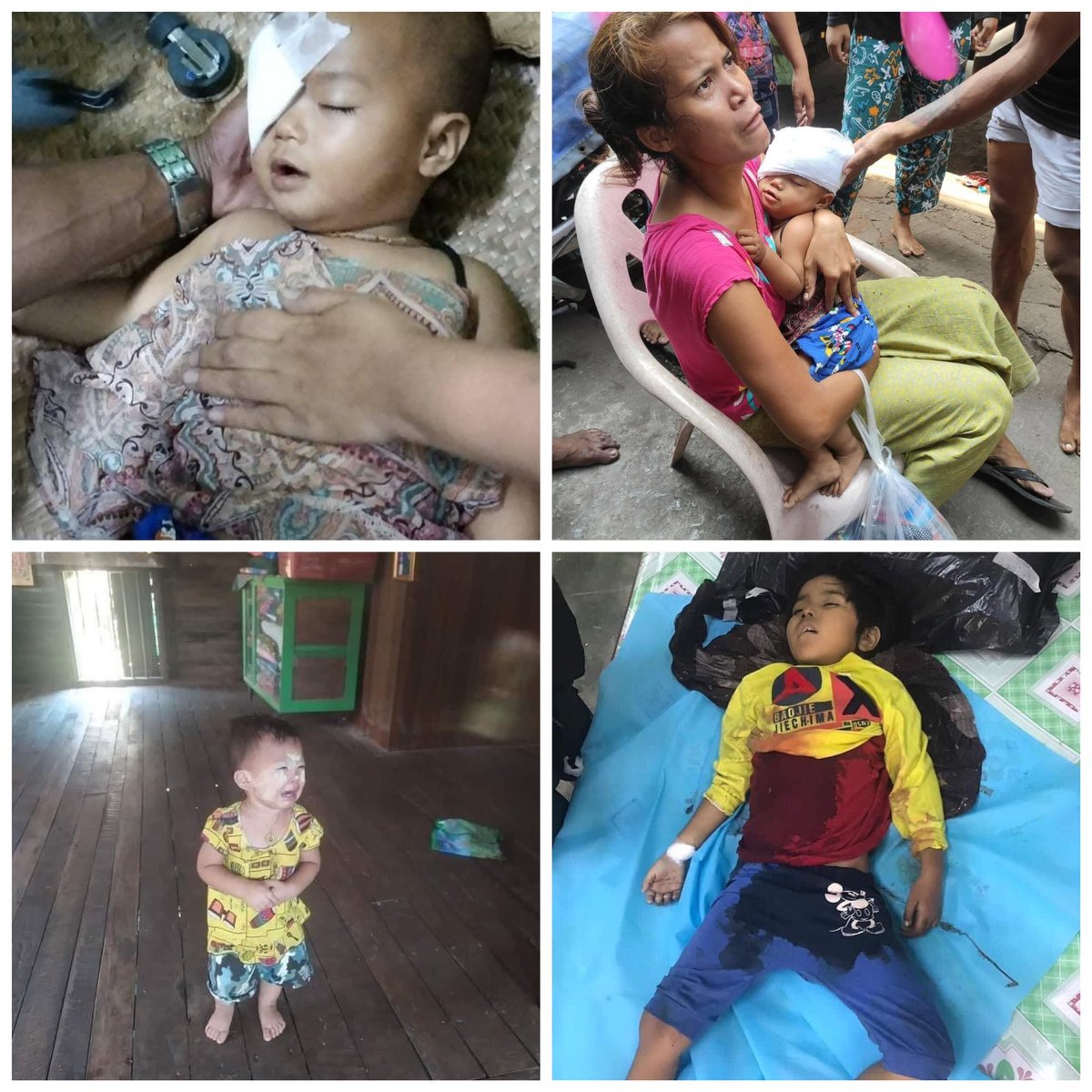 lumijuneus's tweet photo. Children are not protesting.
Children are not taking to the streets.
Children are just playing at home.

But many children are being brutally killed by the junta in #Myanmar.

Our children are innocent and unarmed like other fallen heroes.

#WhatsHappeningInMyanmar 
#SaveChildren https://t.co/bIiTgjWiHR