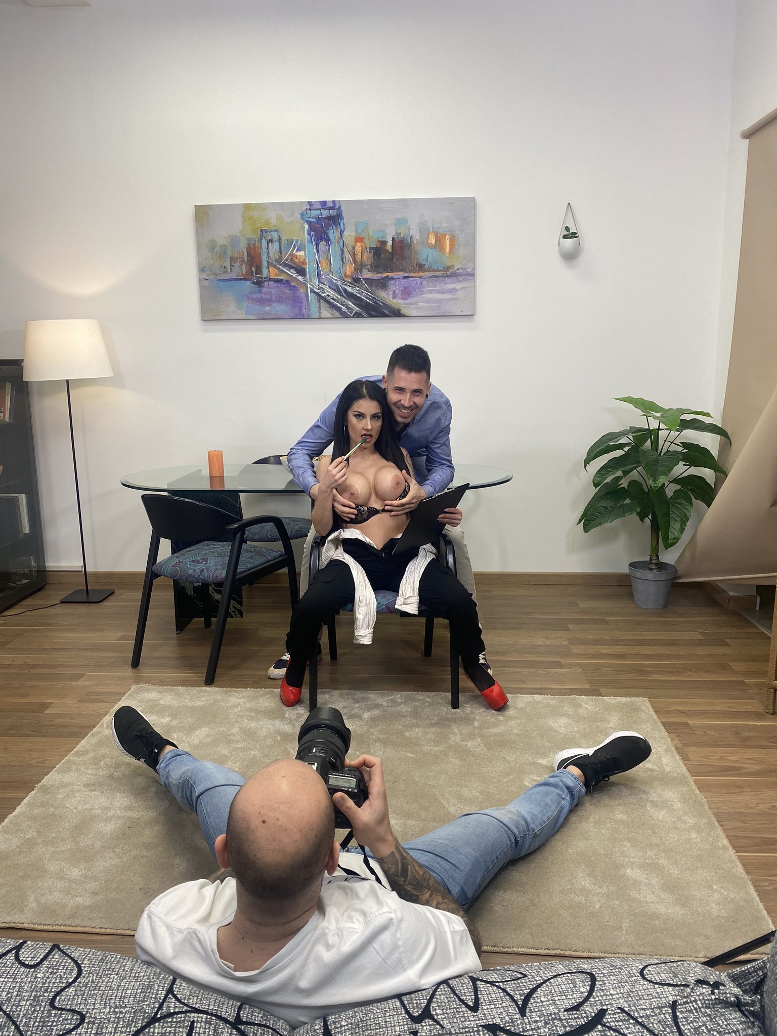 Shooting for @pornbcn with @BiankaBlue1 🔥 https://t.co/ArbpBceKXj