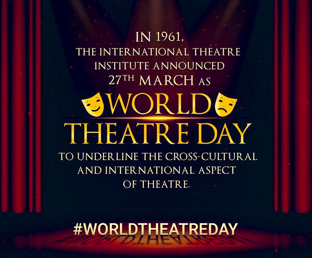 ColebrookeMedia's tweet photo. Happy #WorldTheatreDay2021 🌎 🎭 

It will soon be time to return to the stage! ✨ https://t.co/f9vVFzcSfA