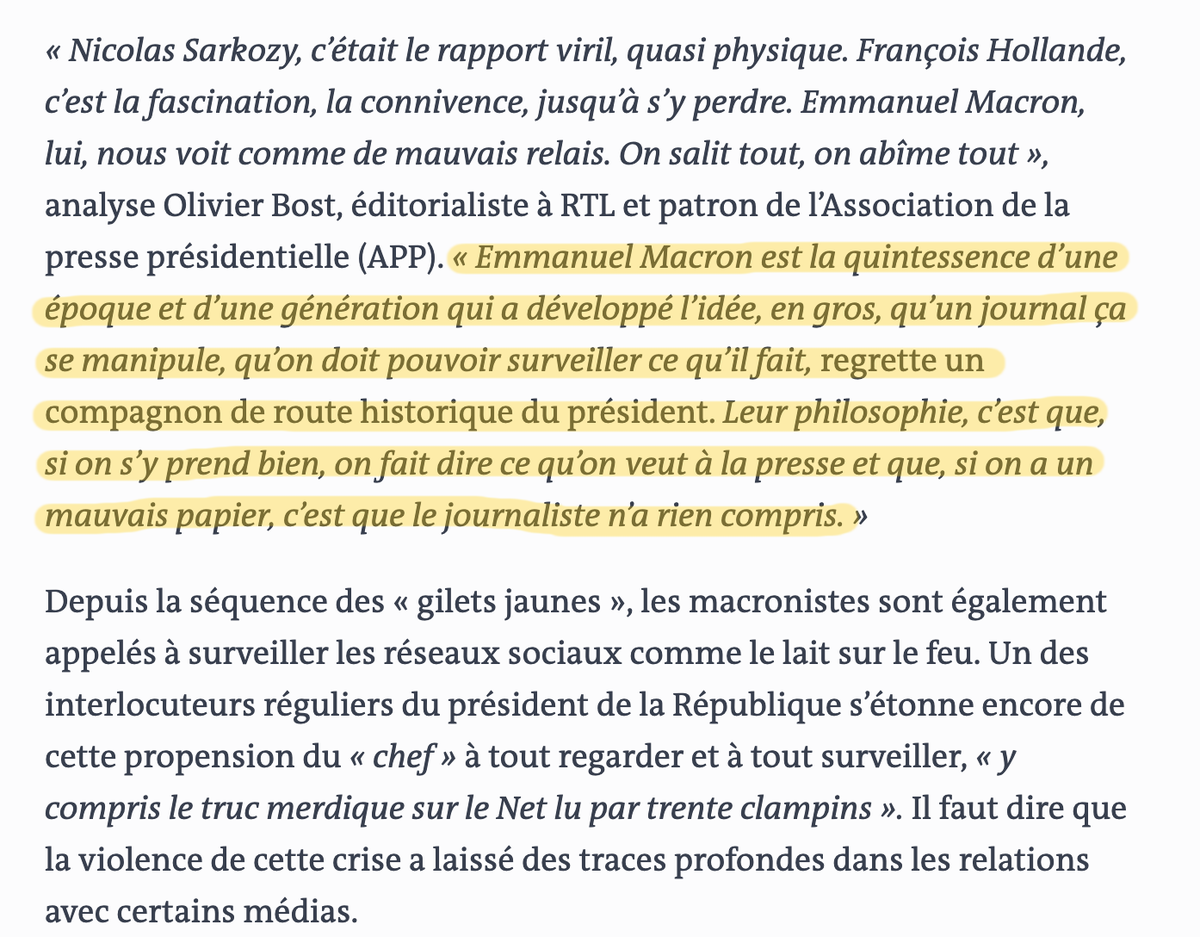 MrPropagande's tweet photo. « Leur philosophie, c'est que, si on s'y prend bien, on fait dire ce qu'on veut à la presse et que, si on a un mauvais papier, c'est que le journaliste n'a rien compris. »
https://t.co/m61dWG8m9R https://t.co/K0mfFHKlGj