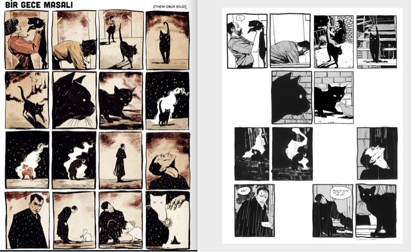 halls_vardi_lan's tweet photo. nefis bir arakçılık hikayesi; @ethemonur dümdüz dave mckean - cages'i çizip atmış imzasını olduğu gibi... sol taraf esinlenilmiş(!) olan, sağ panel orijinal https://t.co/V1NxczbgVp