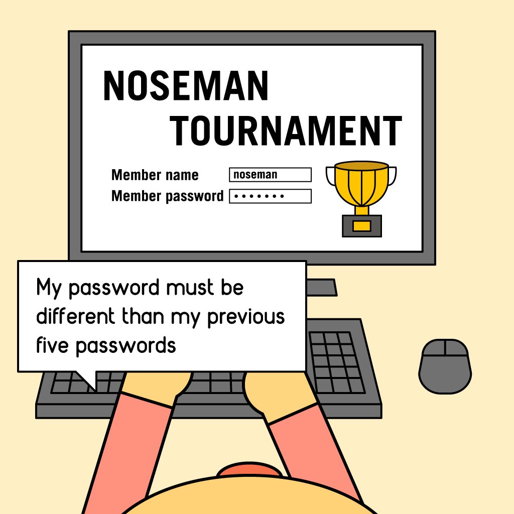 nosemanstudio's tweet photo. Password Rules

#noseman #password #rule #account #art #artist #illustrator #illustration #drawing #graphicdesign #design #artwork #digitalart #sketch https://t.co/WVYqb03ZXq