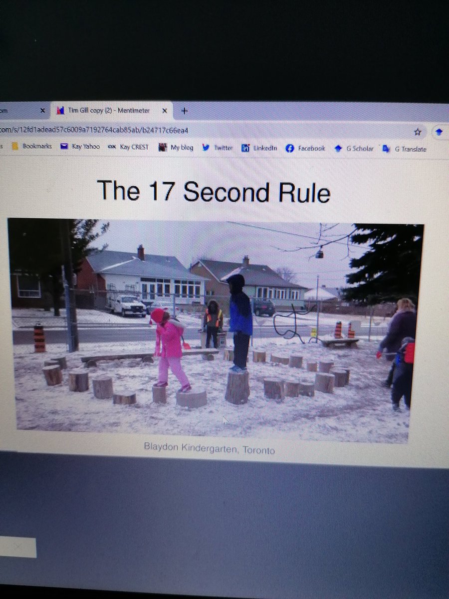 Fiona_Boyle92's tweet photo. @timrgill discussing using the #17secondrule to assess risks in the early years @GMITMayoCampus @OutdoorPlayMayo #leavenostoneunskipped #outdoorplay https://t.co/bLHaSYW6Sc