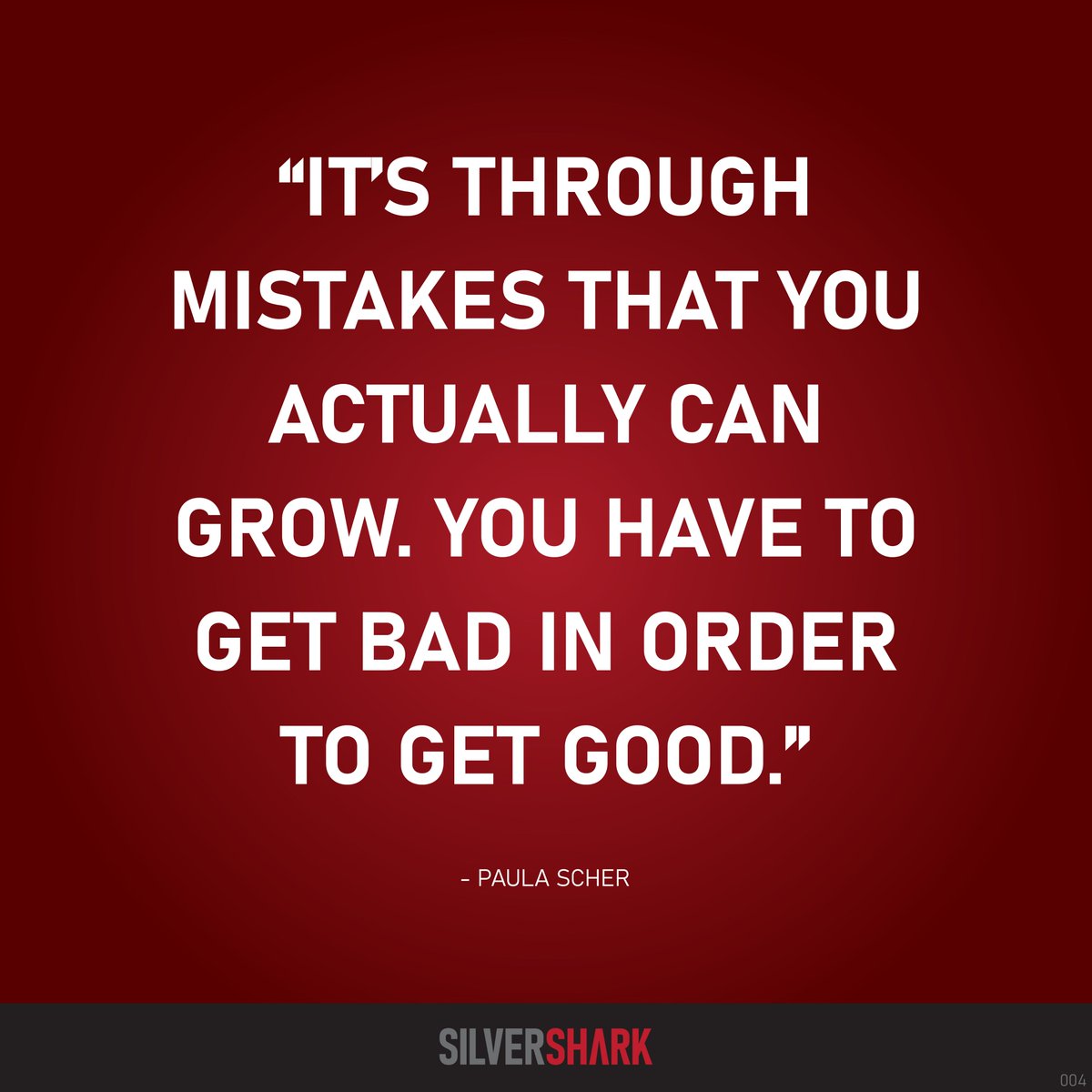"It's through mistakes that you actually can grow. You have to get bad in order to get good." - Paula Scher

#silversharkdesign #graphicdesign #logo #logodesigns #logodesigner #graphicdesignstudio