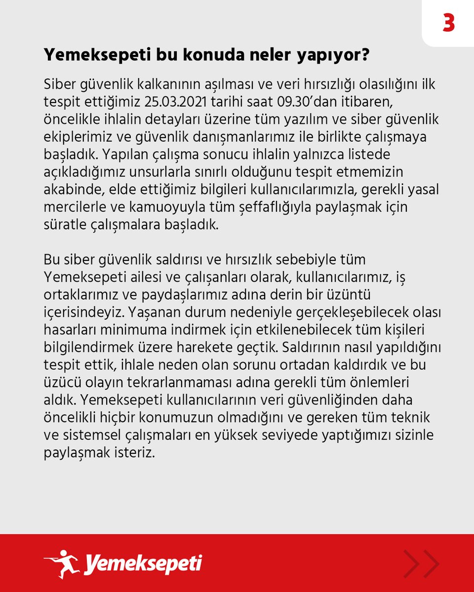 yemeksepeti's tweet photo. Kamuoyuna duyurumuzdur. https://t.co/tIJ1ykokwx