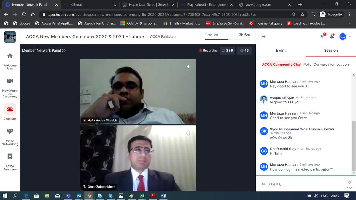 OmerZaheerMeer's tweet photo. Honoured to have conducted the #ACCA #MNP session at the #NewMembersCeremony as Chairman of the #MNP.

Thanks for my MNP members who also joined and contributed.

#NMC2021 https://t.co/ydY0hkBUGt