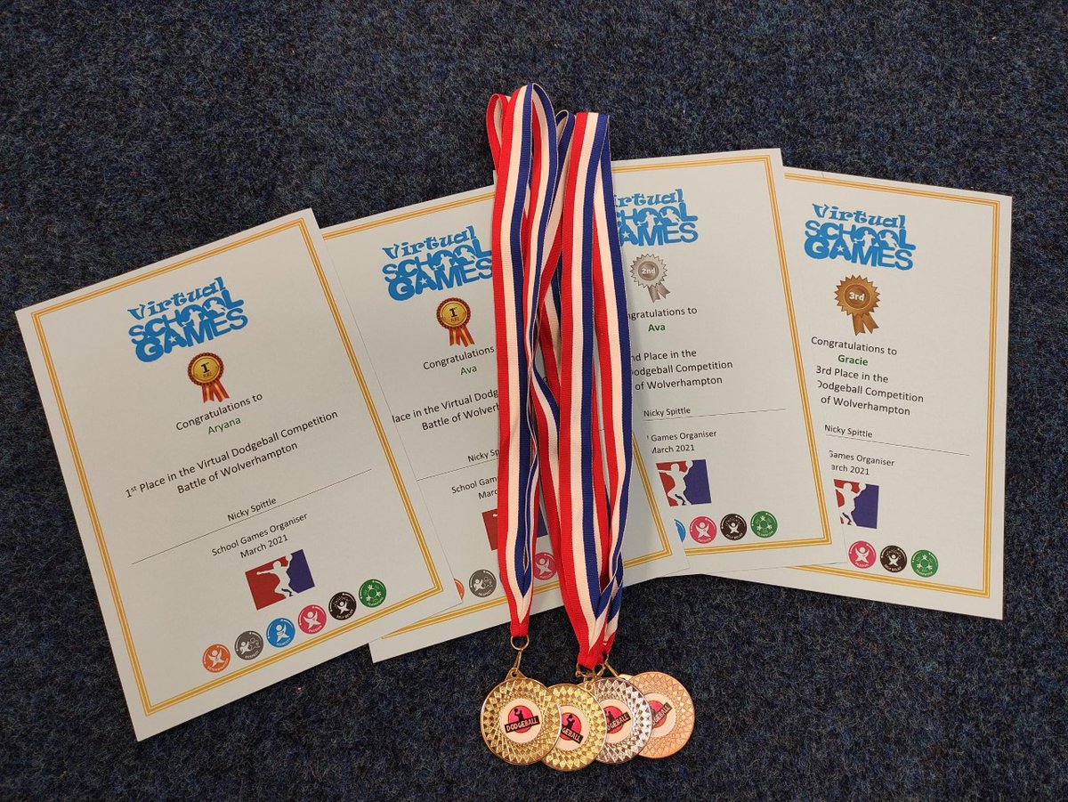 Inter School Sport - <a href="/SGOsWolverhamp1/">SGO Wolverhampton</a> has created amazing virtual competitions in the absence of school sport. During lockdown, our pupils entered the Dodgeball. Three of our girls placed 1st, 2nd and 3rd and won medals! Congratulations to Aryana, Ava and Gracie.

#ThisGirlCan