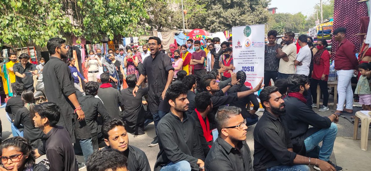 FoundationLadli's tweet photo. Youth of #MangolPuri_Delhi were #Sensitized about #DrugPrevention &amp; Mobilized for #JOSH Initiative to divert thm frm #SubstanceAbuse #Crimes through #Sports #YOGA Supported By @MSJEGOI @TCGEHLOT @NISD_India @CPDelhi @dcpouter &amp; @AsmitaTheatre #NashaMuktBharat
@PMOIndia @UNECOSOC https://t.co/8cDJRKauhz
