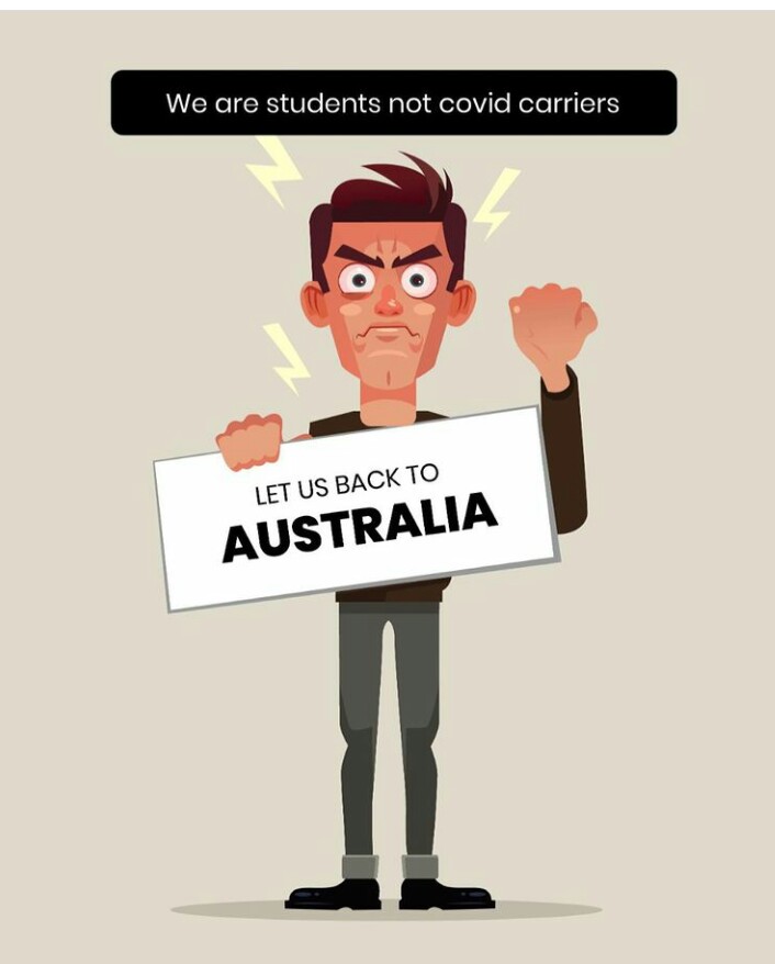 Gurdeepcheema_'s tweet photo. #LetUsBackToAus 
#LetUsComeToAus 
#InternationalStudentsAustralia 
#extend485visas 
#LiftStudentInternationalTravel 
#OpenInternationalBorders 
#WeWantJustice 
#JusticeForStudents 
@7NewsAustralia @9NewsAUS 
@SkyNewsAust @ausgov 
@FedUniAustralia https://t.co/JcK7Gic27E