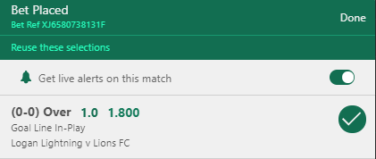 TippingTony's tweet photo. ⏱ #IPMINPLAY
⚽️ Logan Lightning vs Queensland Lions
📊 Over 1.0 Goal Line
🇦🇺 Australia NPL Queensland
📉 Price: 1.800 (Bet365)
🌟 1 point stake https://t.co/gmgD0mcpKN