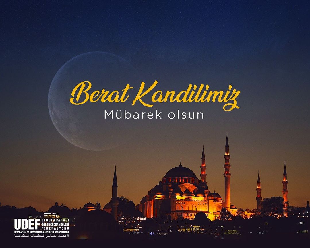 Ramazan-ı Şerif'in müjdecisi #BeratKandili’nin ülkemize ve tüm İslam alemine huzur, bereket ve hayırlar getirmesini temenni ederiz.