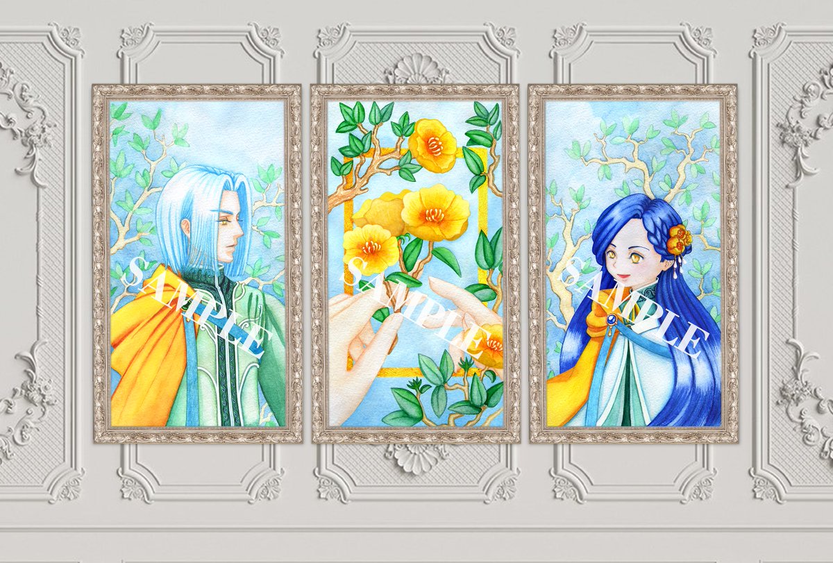 artreflexstore's tweet photo. I like beautiful leafy patterns. But perhaps bright paintings look better on a white wall?
~~~
#AscendanceofaBookworm #本好きの下剋上 #フェルディナンド  #フェルマイ #ローゼマイン #マイン #watercolour #triptych #Ferdinand #Myne #Flowers https://t.co/bPcIyCDRiS
