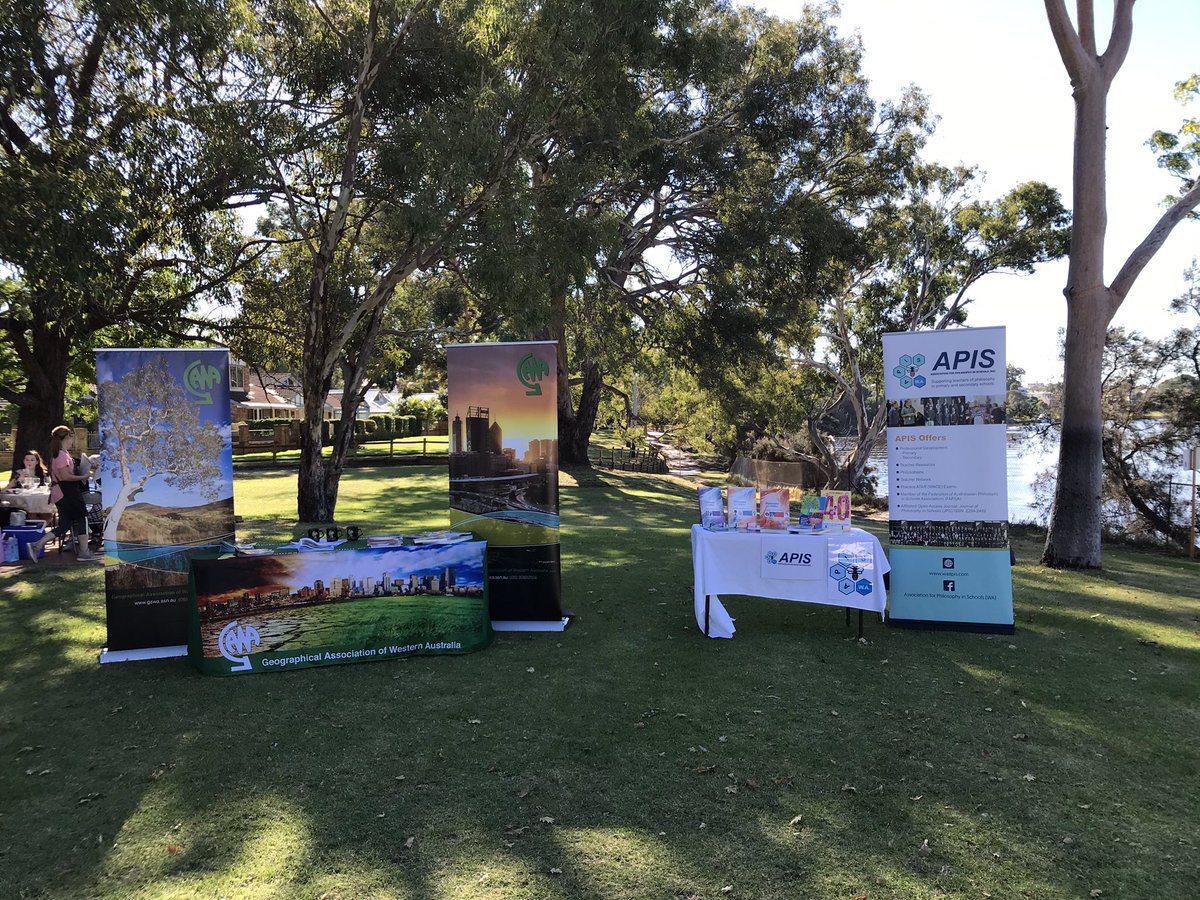 philosophyteach's tweet photo. Honoured to represent @APISinc at the launch of #HASSweek at Peninsula Farm today. Our stand used many #P4C resources and I talked about using #P4C to teach #HASS Great organising job @HASSWA5. https://t.co/THO9TYJ1wd