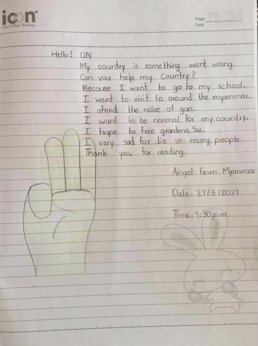 uhtis's tweet photo. ⁦To @UN⁩ ⁦@POTUS⁩ Angel from #Myanmar
#whatshappinginmyanmar https://t.co/njhbebiJyj