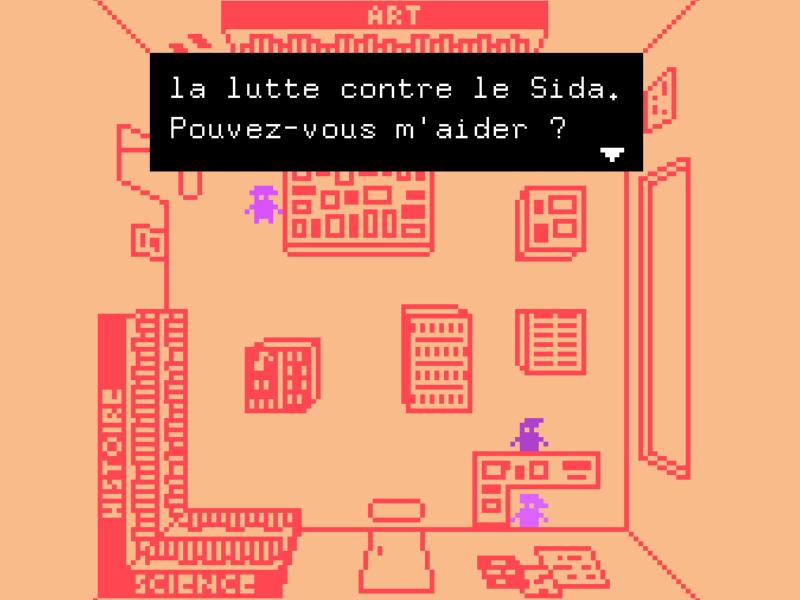 QueerCodeQR's tweet photo. Est-ce que vous trouverez l'ouvrage de @lebeauvice "Ce que le Sida m'a fait" dans notre bibliothèque ? TracEs, notre jeu vidéo, vous attend.
Venez-jouez avec nous à l'occasion du @Sidaction et faites un don.
https://t.co/zF1OehphVX
Bonne partie !
#luttecontrelesida #archiveslgbt https://t.co/6uY0JOinc0