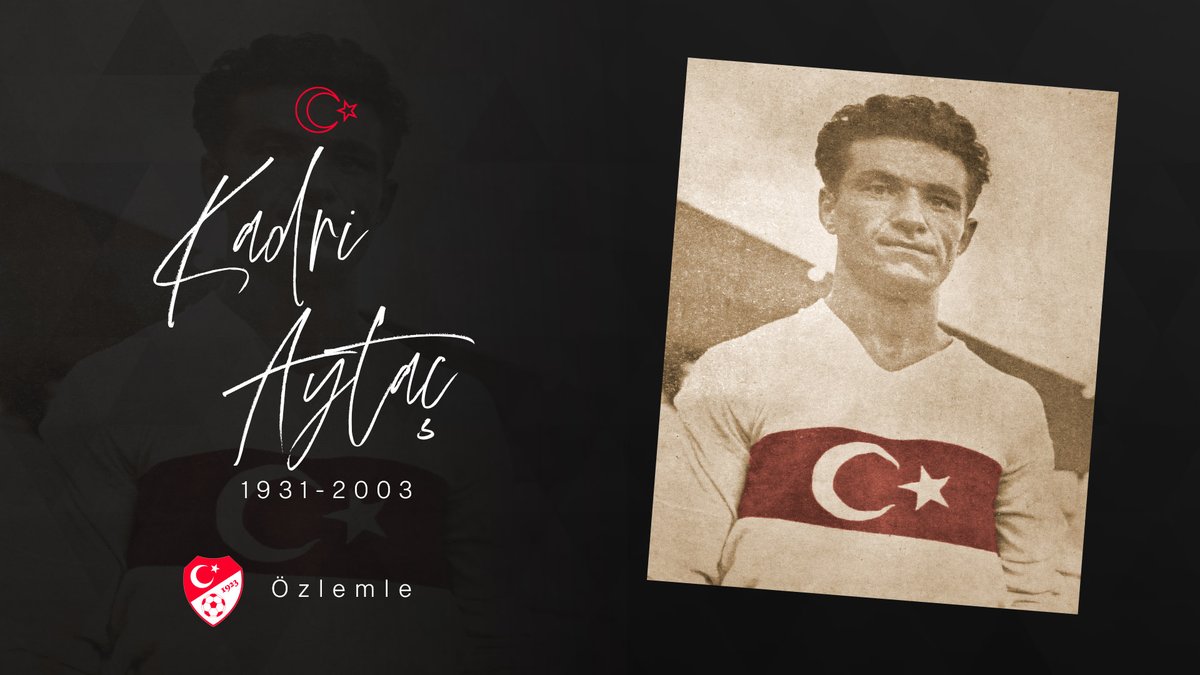 TFF_Org's tweet photo. 18 yıl evvel aramızdan ayrılan Millî futbolcumuz Kadri Aytaç'ı saygı ve rahmetle anıyoruz. https://t.co/w1MgGcnkKy