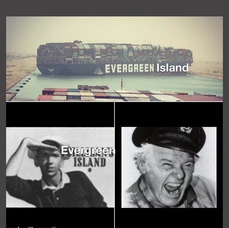 Ship still stuck !   What’s on the manifest air bags ??? #ship #sea #America #shanty #bytheseashore