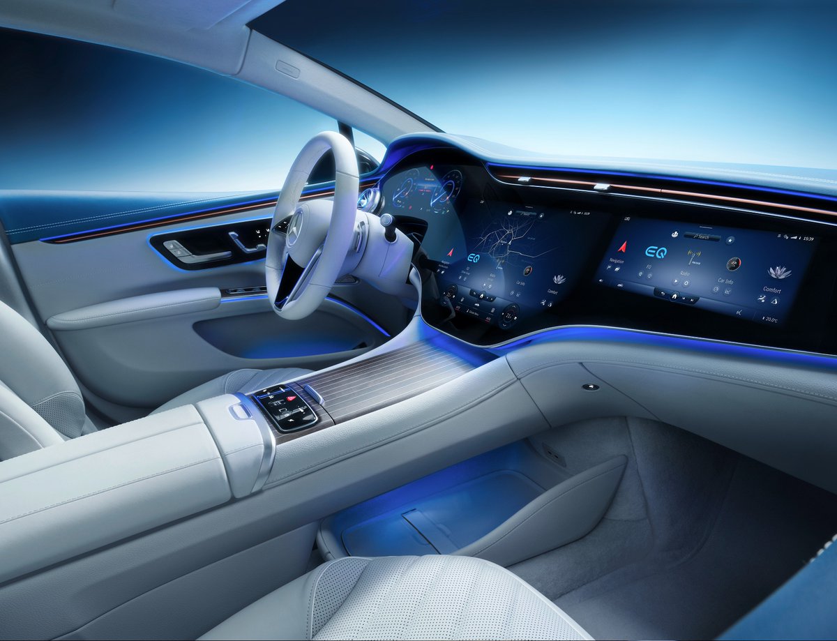 MercedesBenzUSA's tweet photo. The all-new EQS from Mercedes-EQ sets new standards across the entire automotive landscape. Fusing technology, design, functionality and connectivity, it is a design masterpiece for virtually all of the senses. #MercedesEQ #EQS https://t.co/wZjy9tBSsS