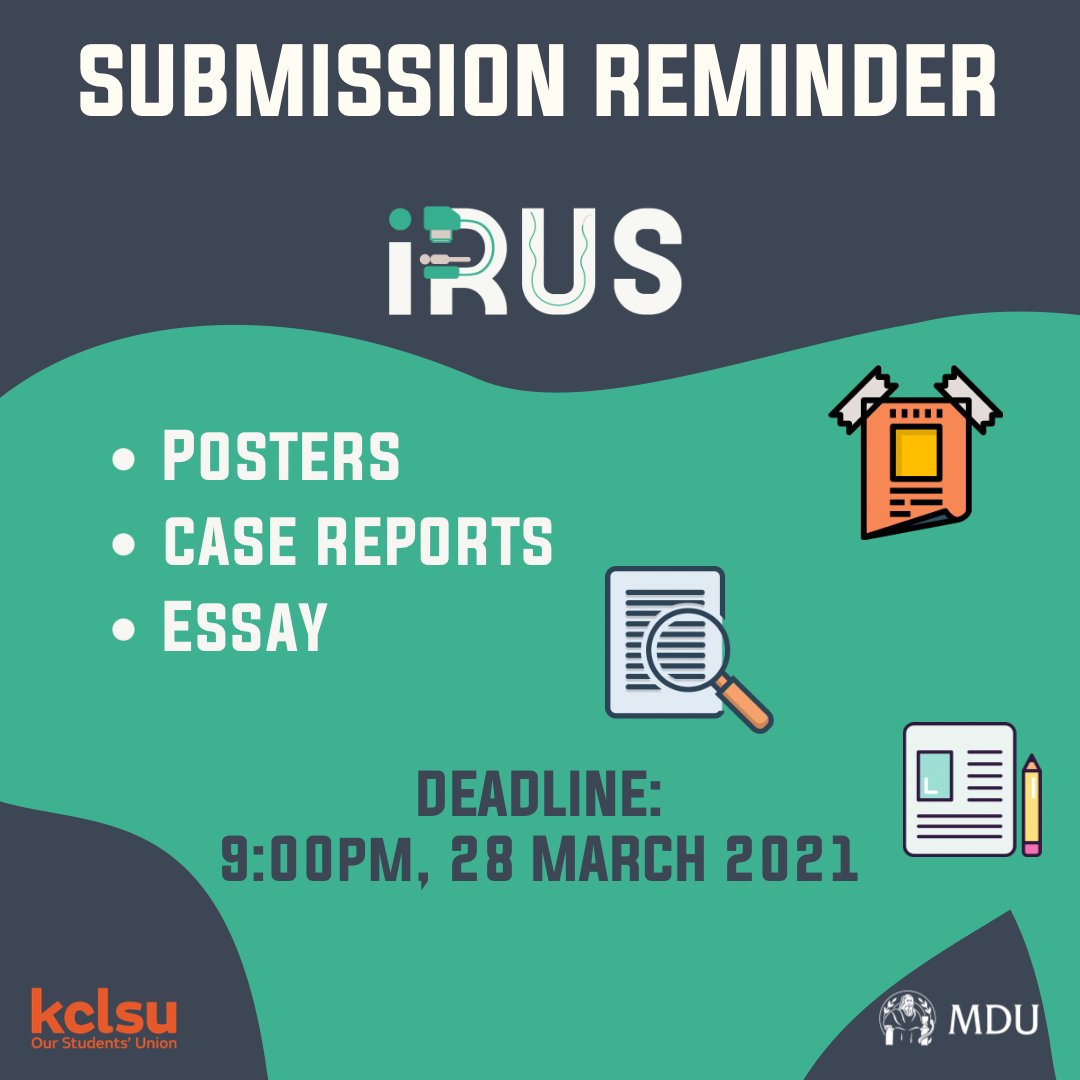 ICSMRadSoc's tweet photo. CALLING ALL MEDICAL STUDENTS AND TRAINEES: There are only 2 days left to submit your essay, poster abstract or case report to iRUS 2021 for a chance to win prizes! Submit now at https://t.co/FgbvjleIUV 
#IRTrainees #IRad #radiology #interventionalradiology #medicalstudents https://t.co/T6IZ2TDSDq