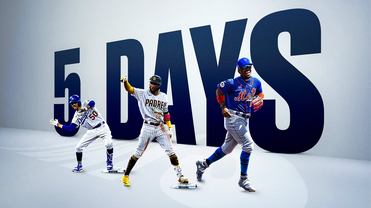 MLB's tweet photo. 🗣️ 5 DAYS TIL #OPENINGDAY https://t.co/sUjdp2SEDJ