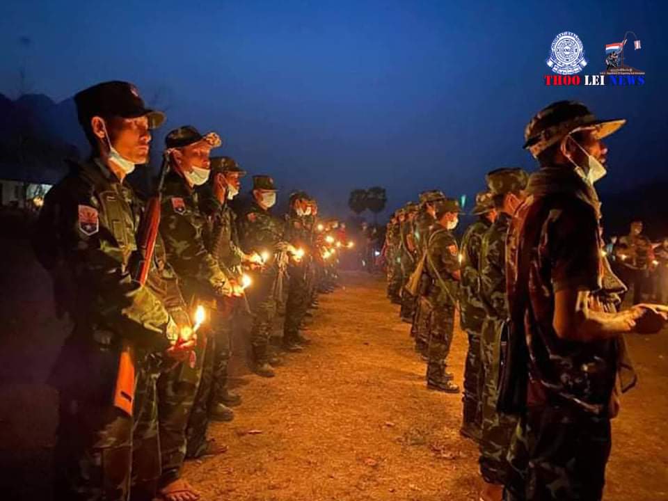 Praying for the martyrs who gave their life against military regime at Karen National Union Department Of Information, Kaw Thoo Lei
27 MAR 2021 
Karen State, MYANMAR 

#SpringRevolutionMyanmar2021