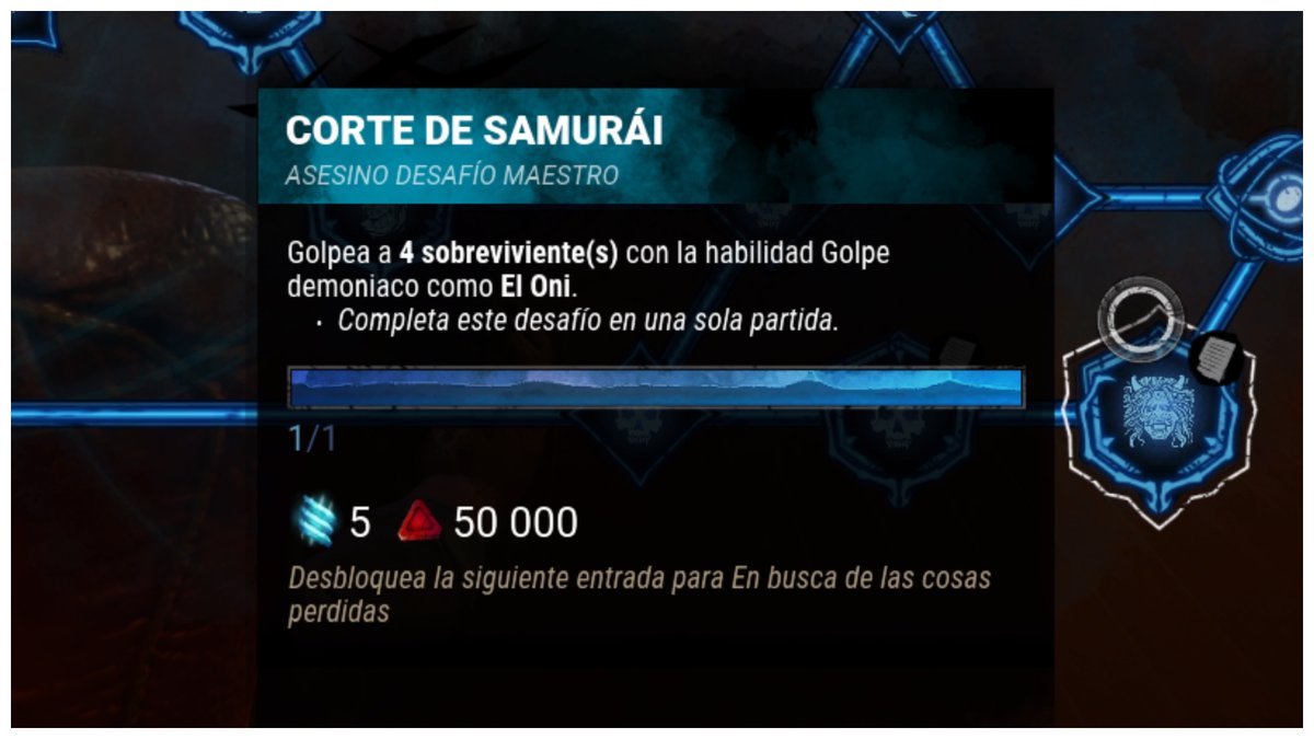 videowolfgames's tweet photo. Con este desafio terminamos el nivel 3 #DeadByDaylight #DBD #Desafio #CorteSamurai #PS4share https://t.co/gbxHmsQ34R